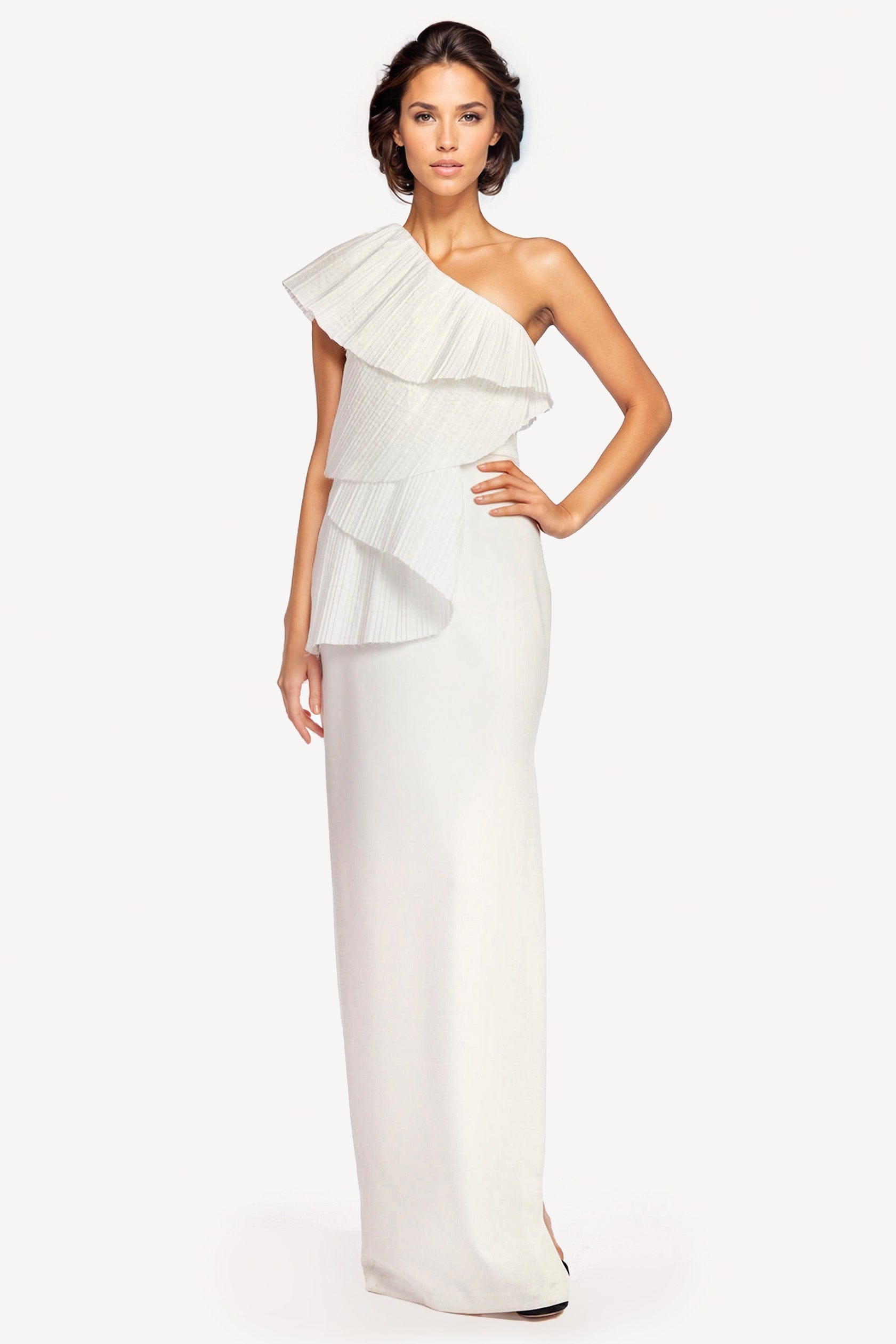 The Mercer Pleated Column Gown