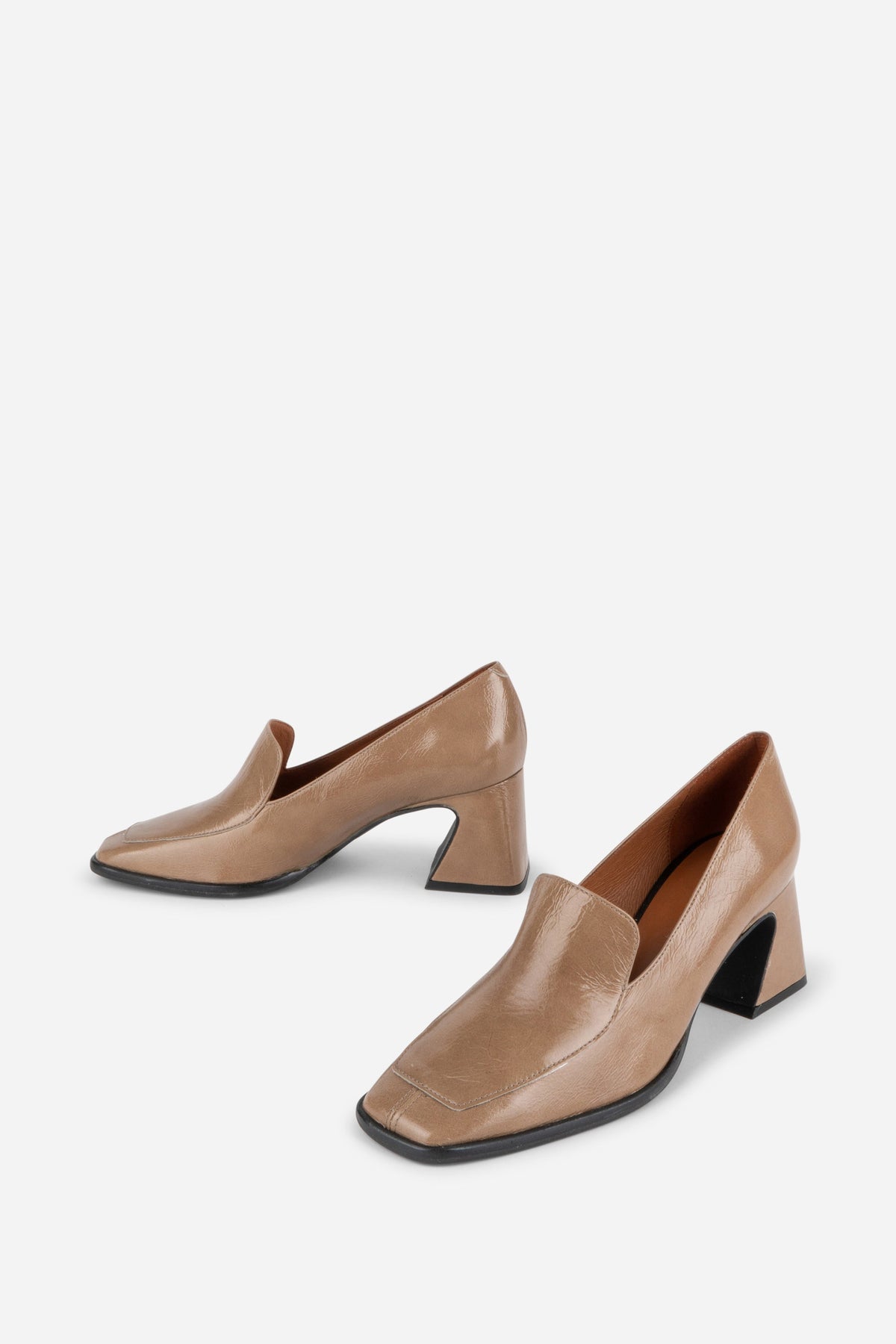 Intentionally Blank - Mosa Heeled Loafer - MUSHROOM LEATHER