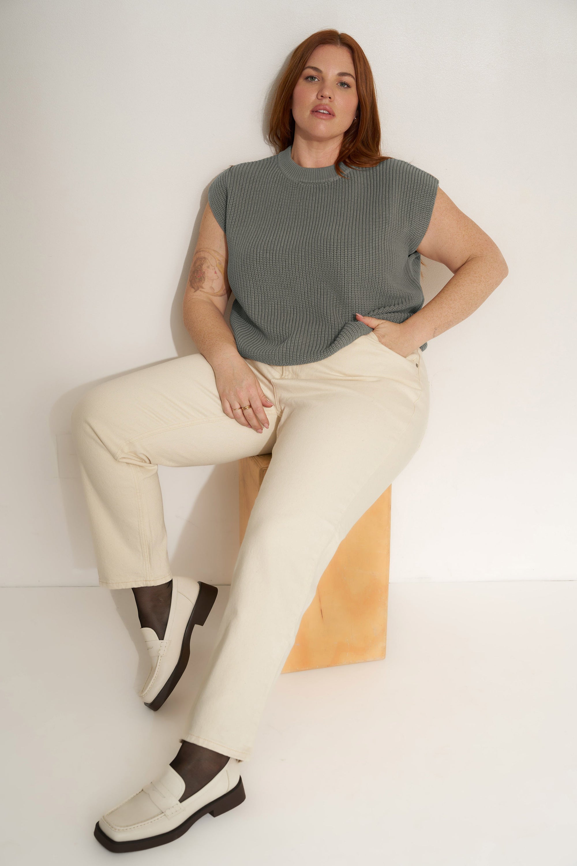 Callahan Knitwear - The Muscle Tee - Heather Grey -