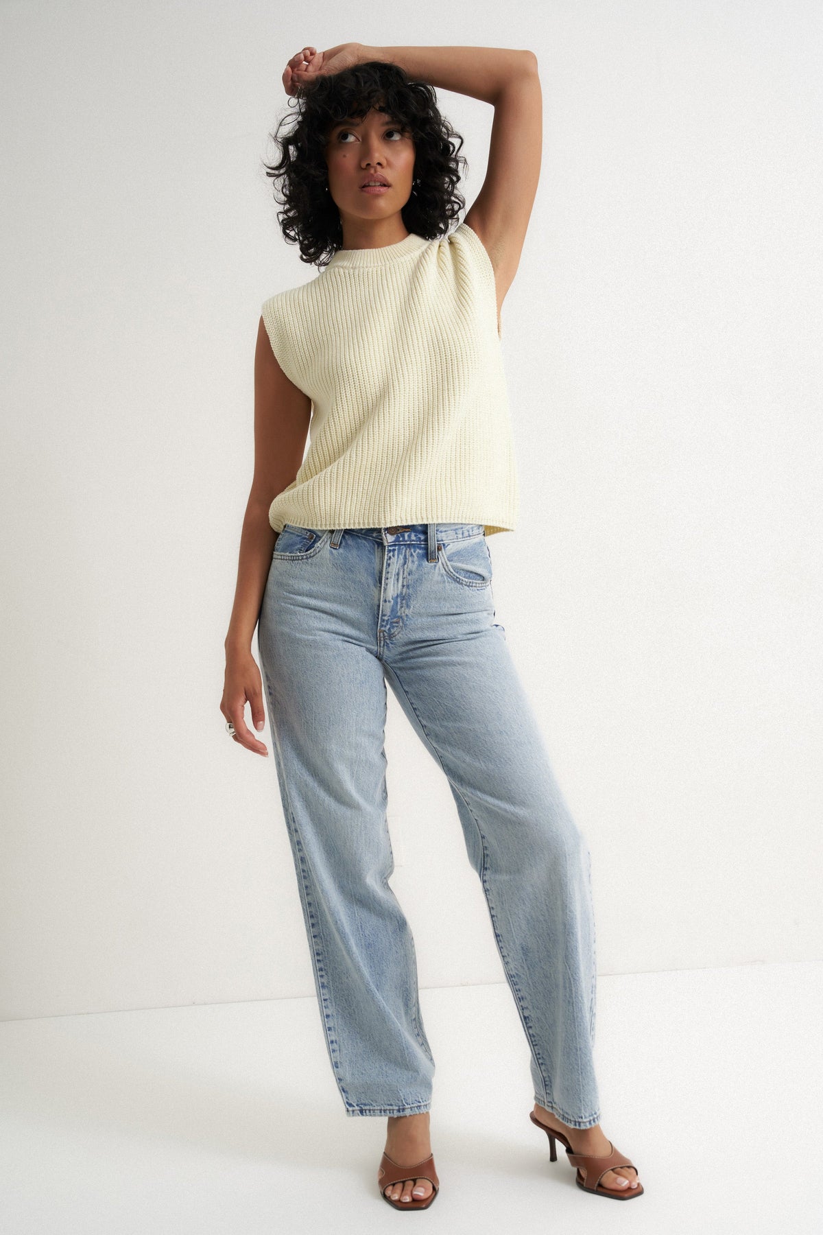 Callahan Knitwear - The Muscle Tee - Creme -