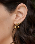 Peter + June - Maraschino Studs - 18k Gold Plated -