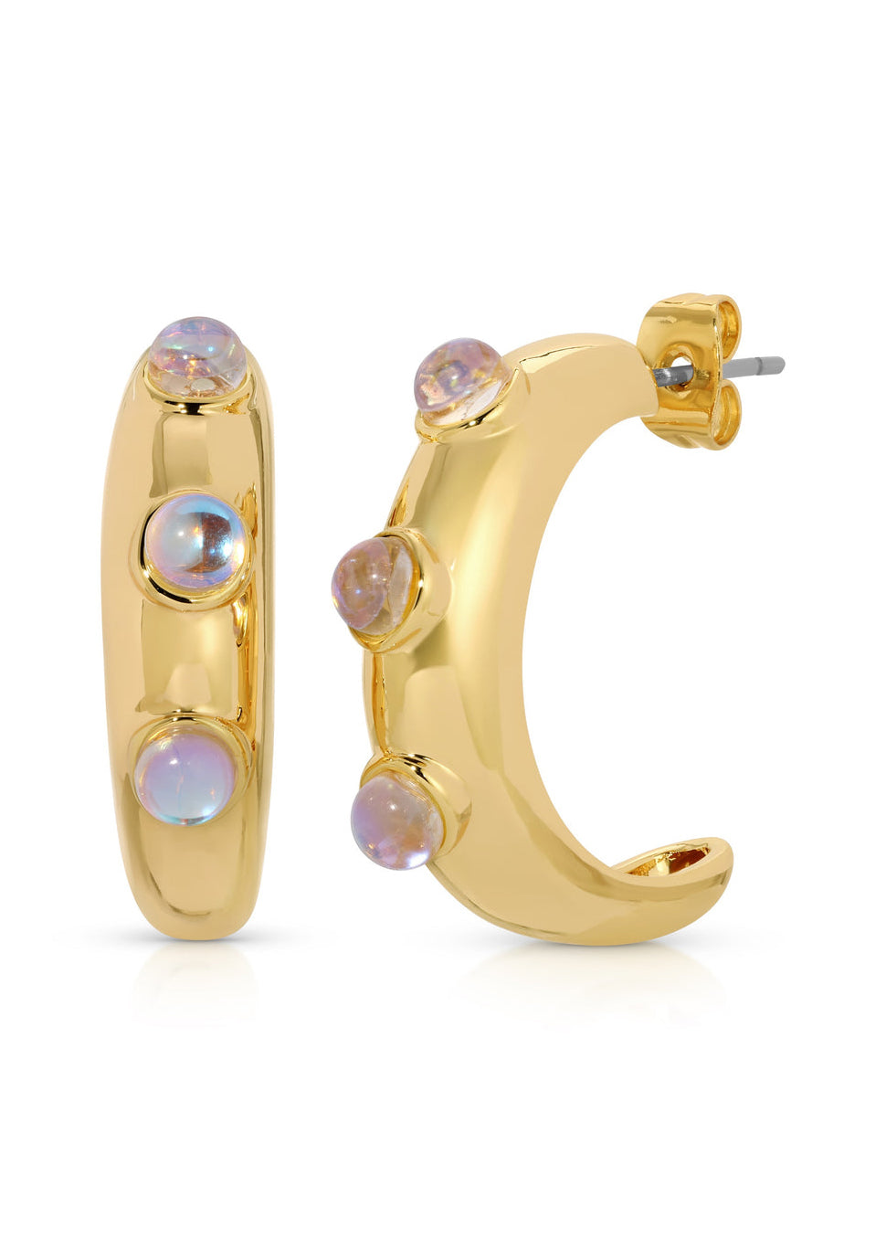 Leeada - Marais Hoops - Moonstone/Gold -