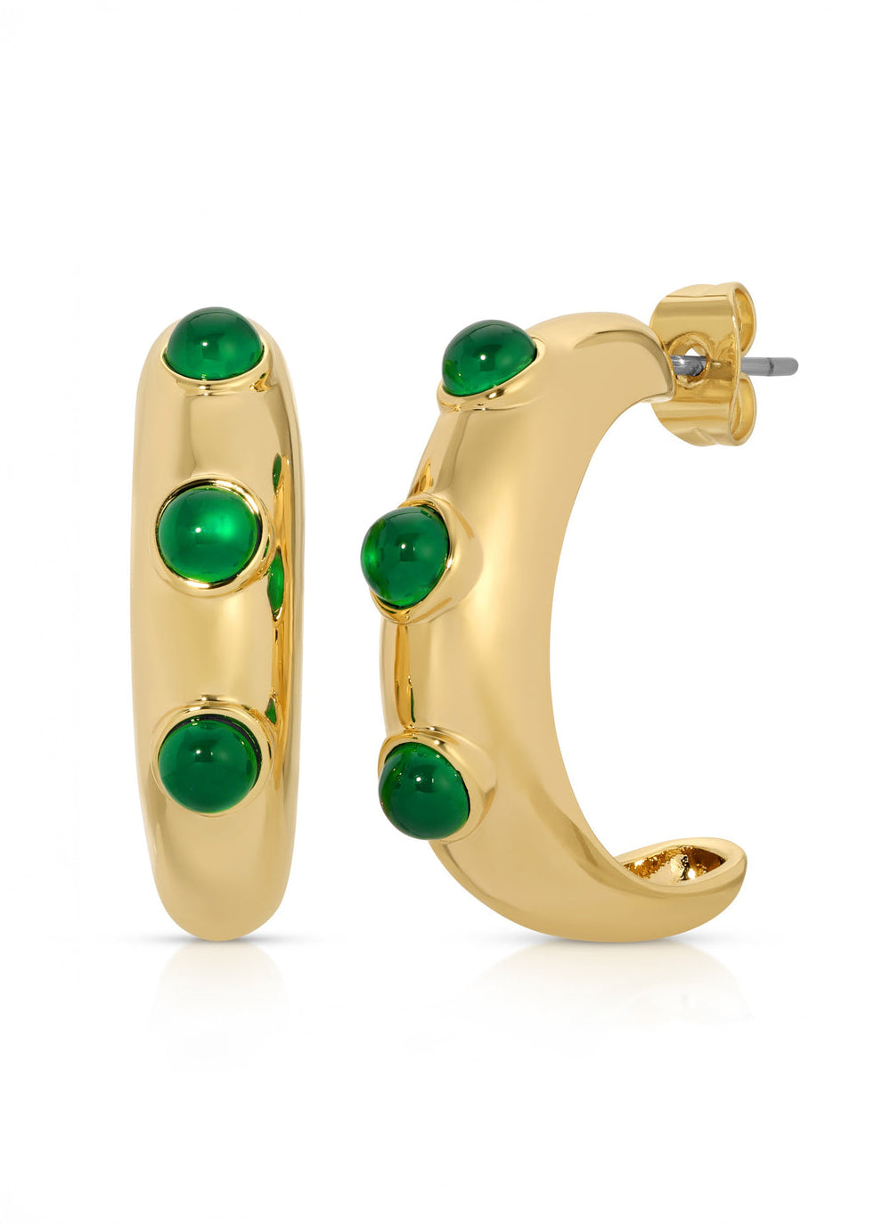 Leeada - Marais Hoops - Emerald Jade/Gold -