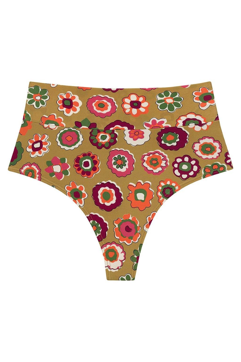 Montce - Mazzy Floral Full Coverage High Rise Bikini Bottom -