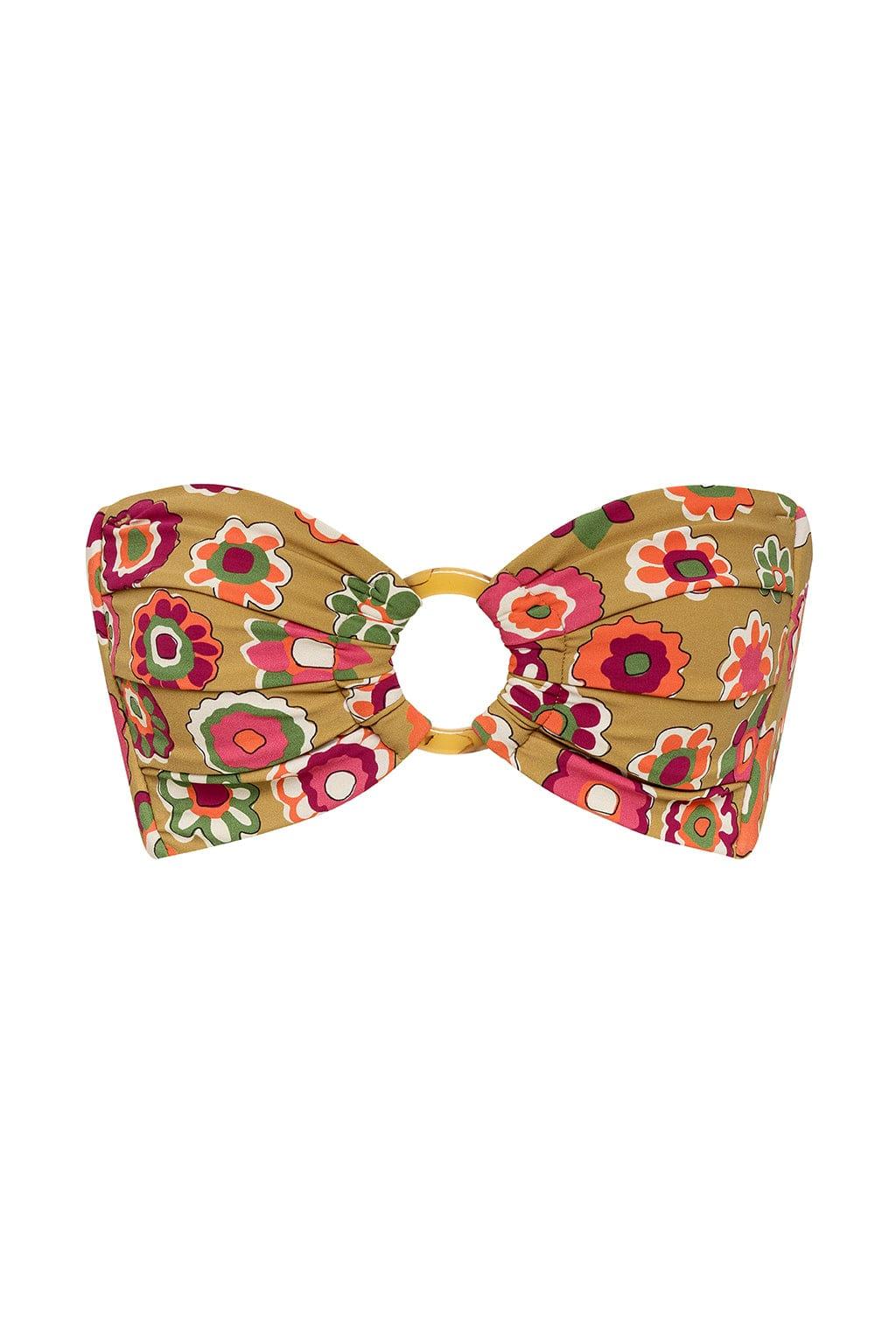 Montce - Mazzy Floral Tori Ties Bandeau Bikini Top -