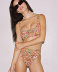 Montce - Mazzy Floral Paula Tie-Up Bikini Bottom -