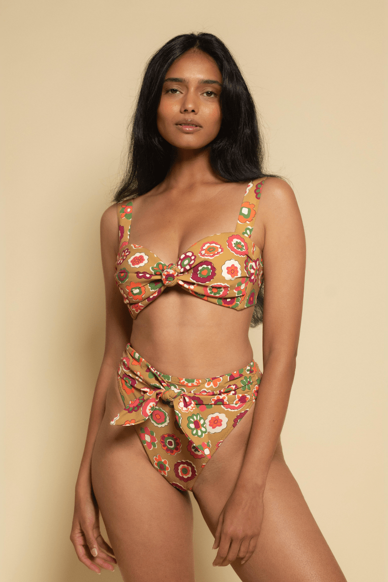Montce - Mazzy Floral Paula Tie-Up Bikini Bottom -