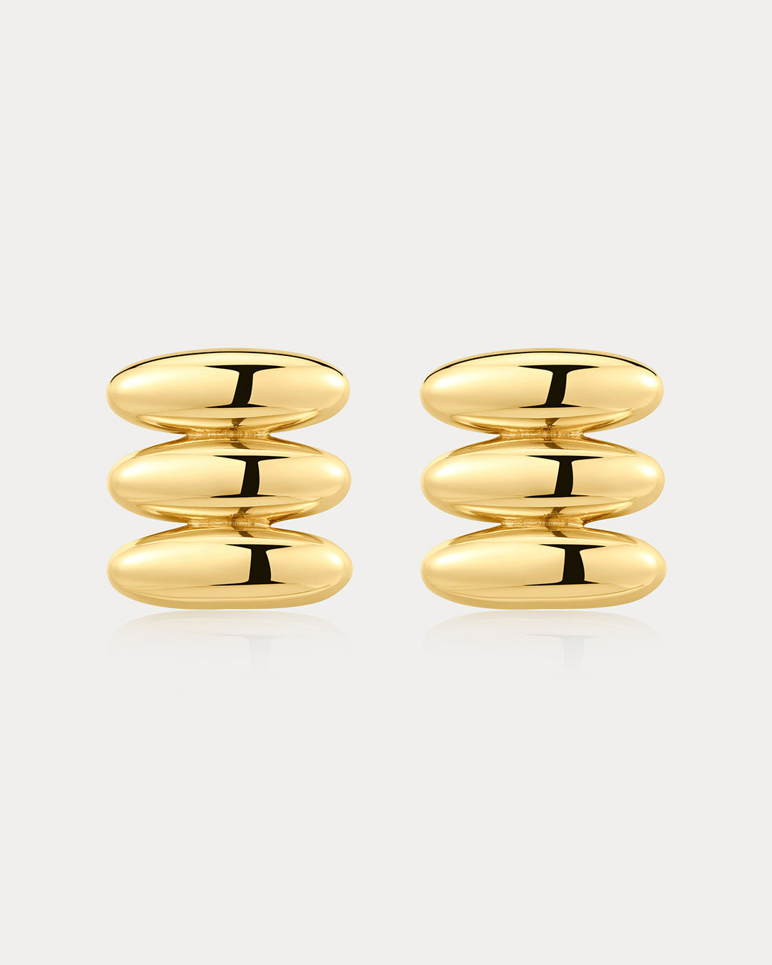 Luv Aj - The Milan Bead Stud Earrings - Gold