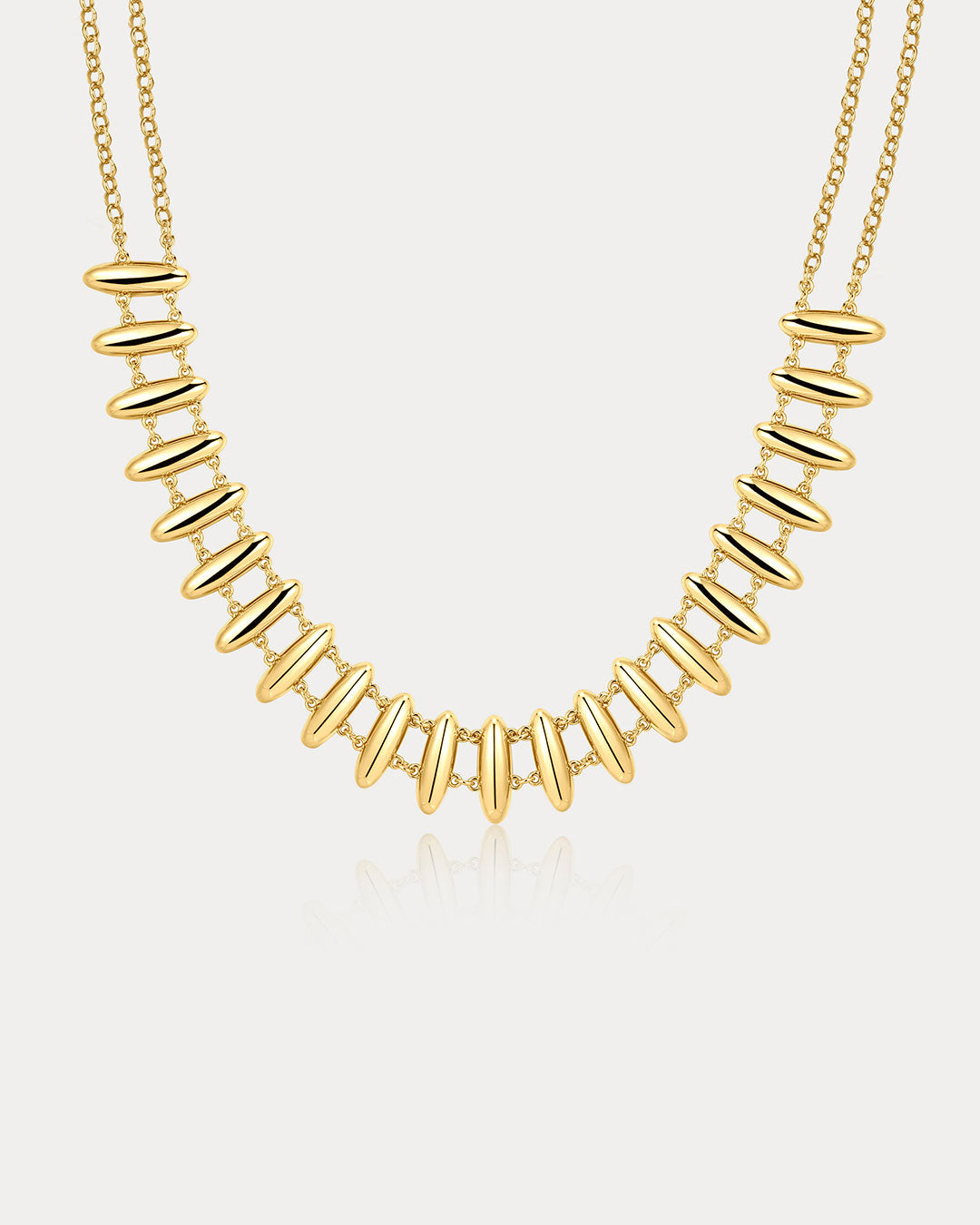 Luv Aj - The Milan Bead Stud Necklace - Gold