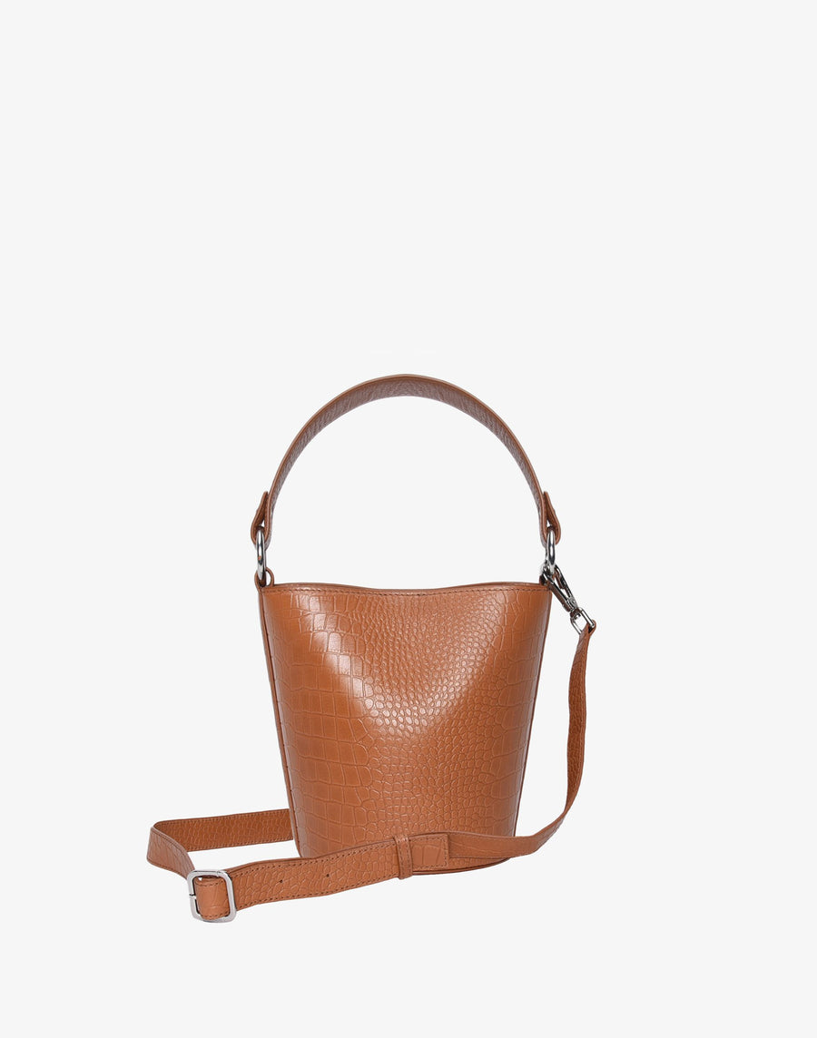 Mini Bucket Bag - Tan Croc - offe market