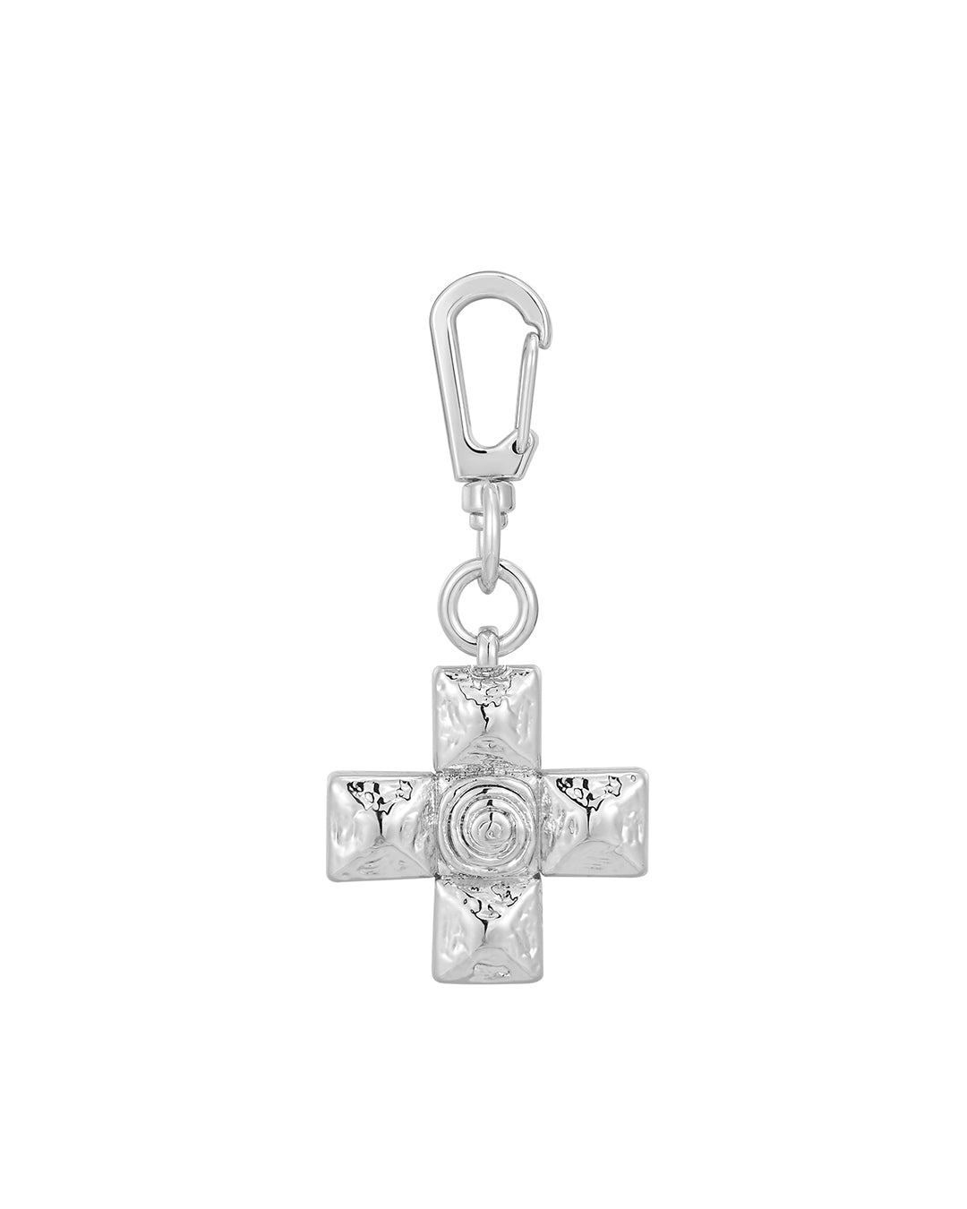 Luv Aj - Molten Cross Key Chain - Silver -
