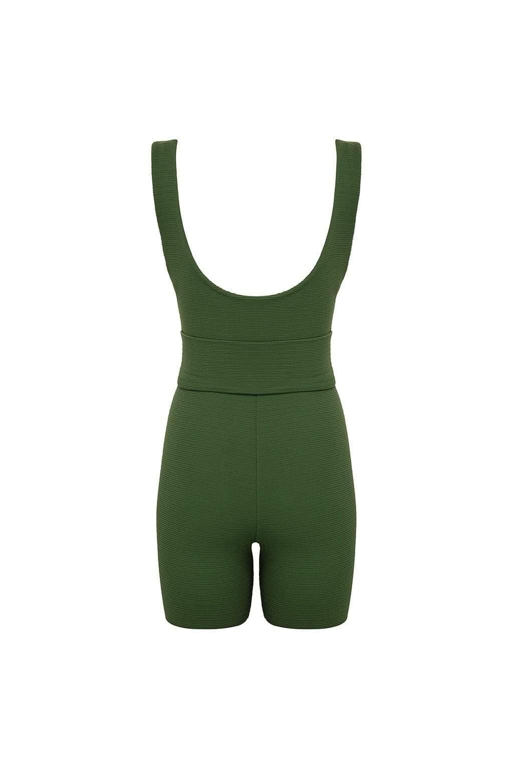 Montce - Olive Micro Scrunch Kim Onesie -