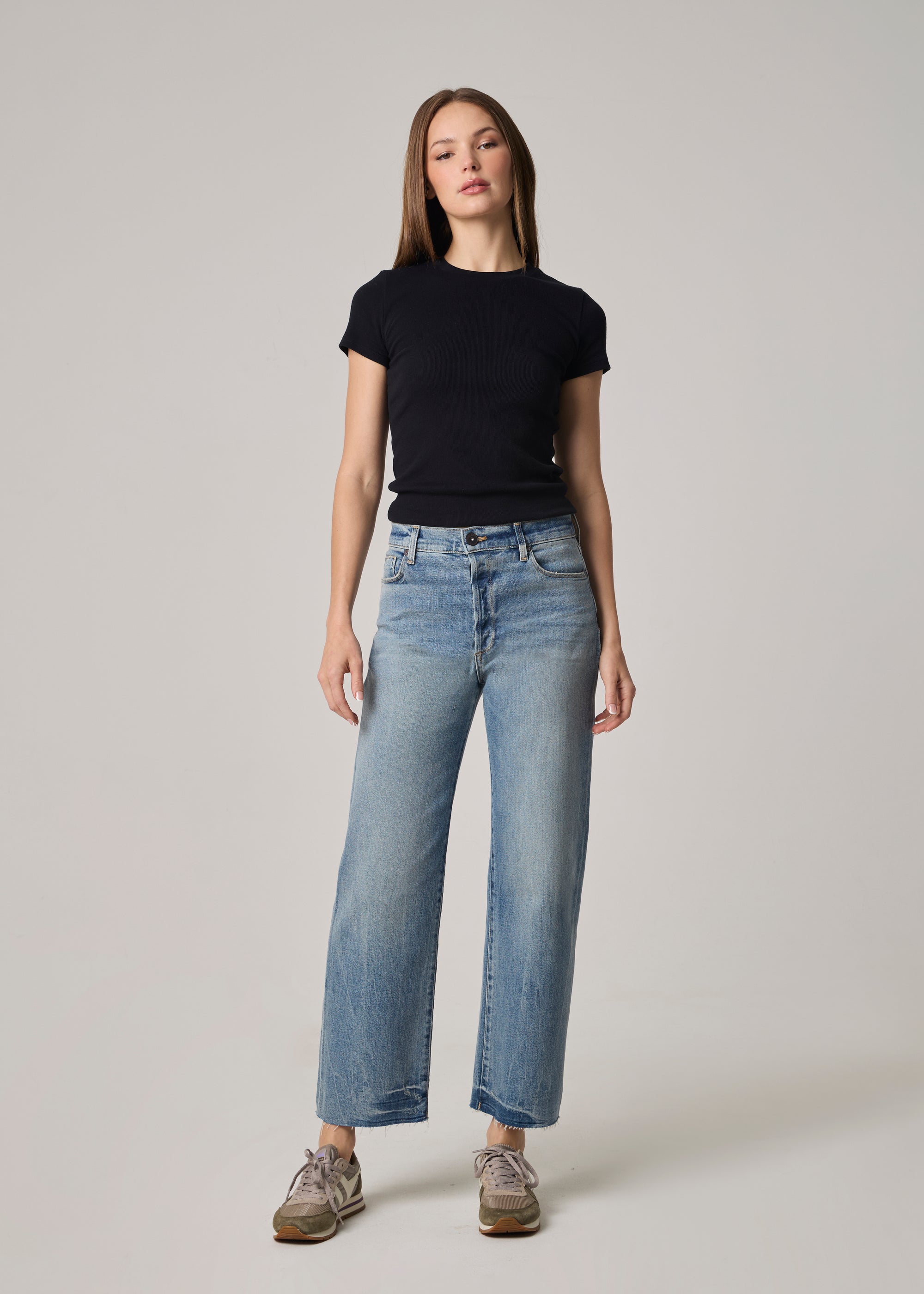 Edyson - Vincent High Rise Wide Leg Jeans - Medium Elston -
