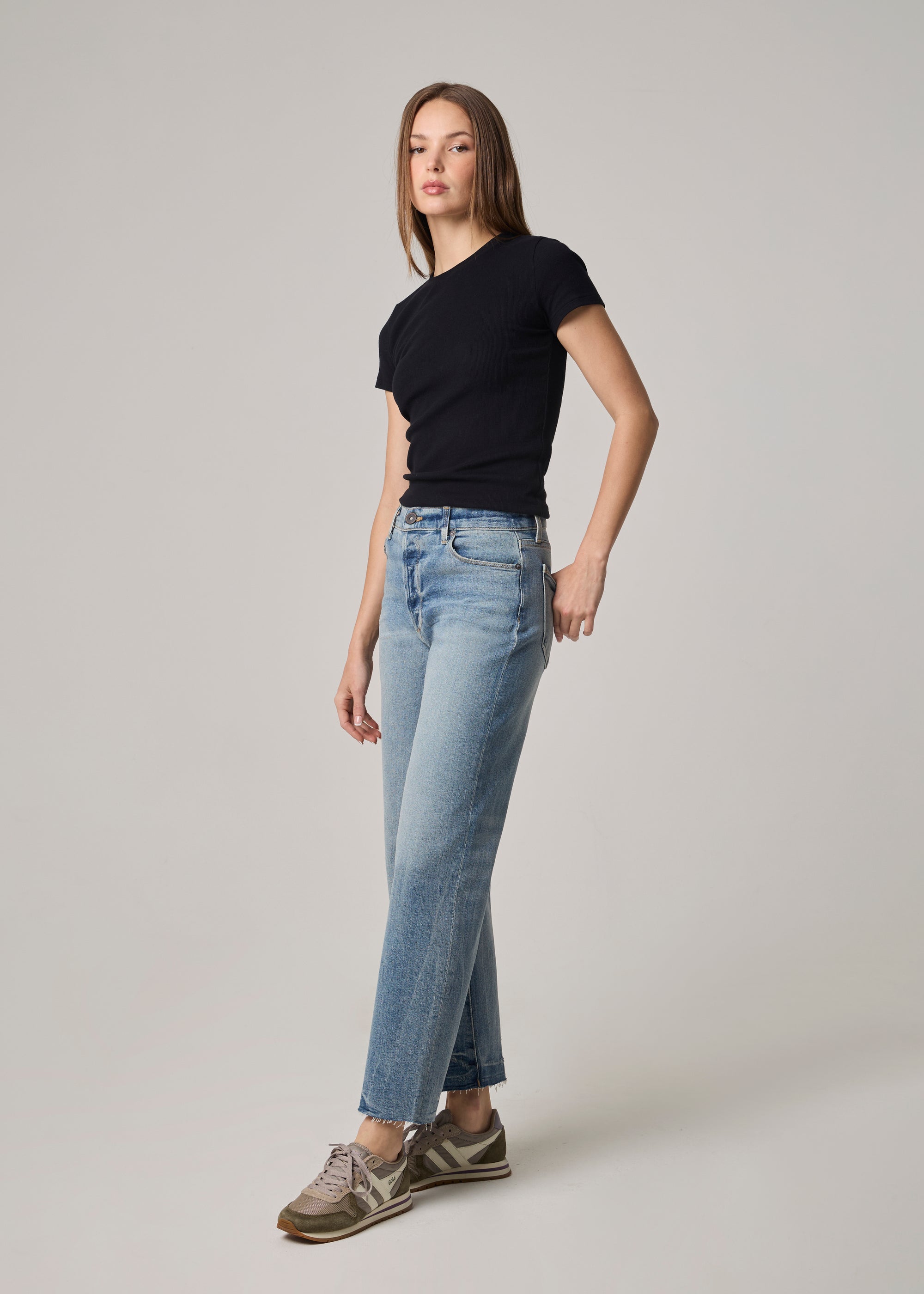 Edyson - Vincent High Rise Wide Leg Jeans - Medium Elston -