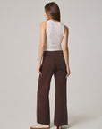 Edyson - Conrad High Rise Long Wide Leg Jeans - Chocolate -
