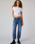 Edyson - Jack High Rise Curved Straight Jeans - Medium Bayshore -