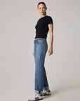 Edyson - Vincent High Rise Cuffed Wide Leg Jeans - Medium Denny -