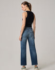 Edyson - Olivier Pleated High Rise Long Baggy Straight Jeans - Dark Rivoli -