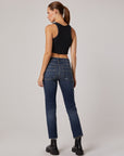 Edyson - Charlie High Rise Utility Straight Jeans - Dark Newbury -