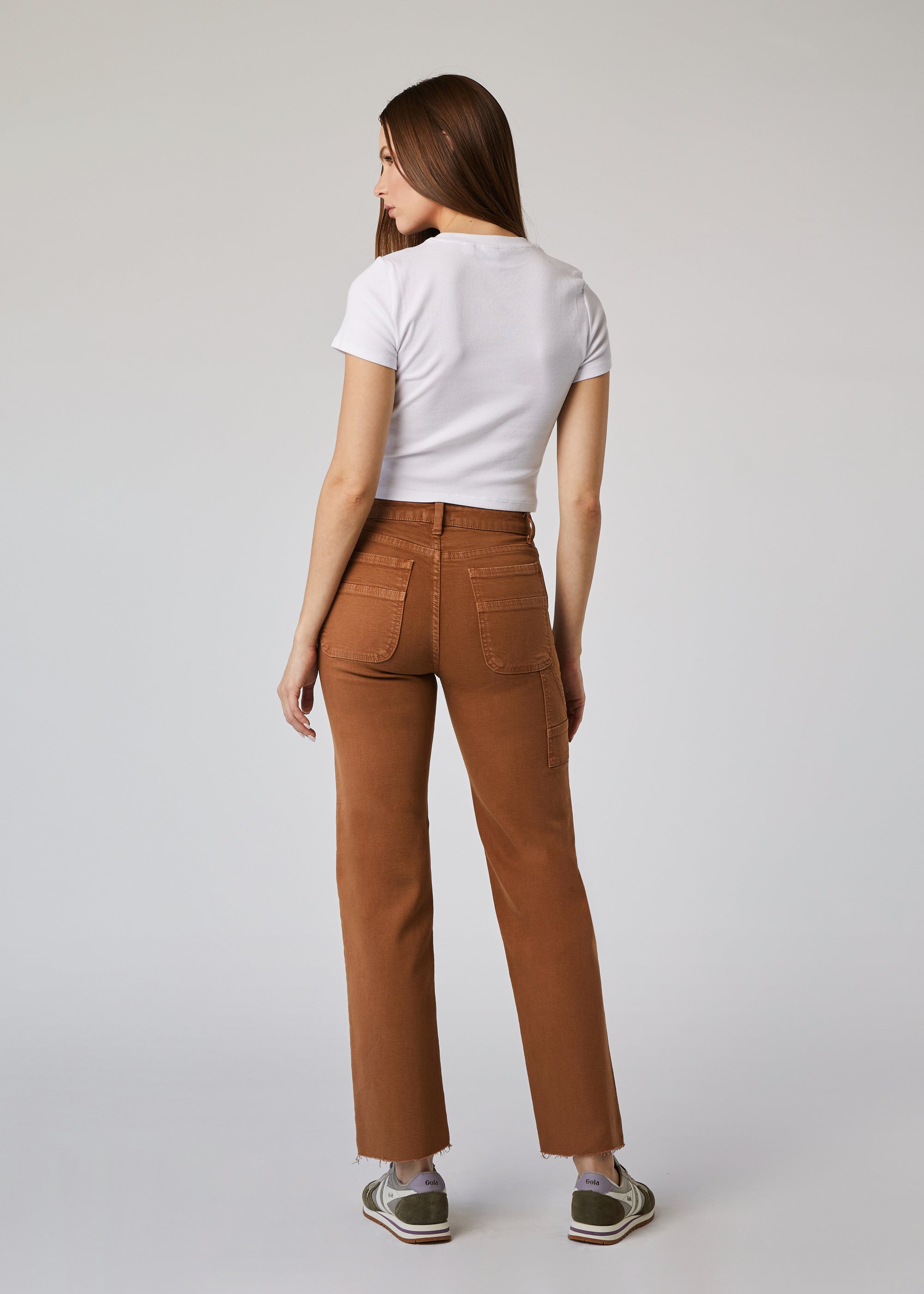 Edyson - Charlie High Rise Utility Straight Jeans - Oak -