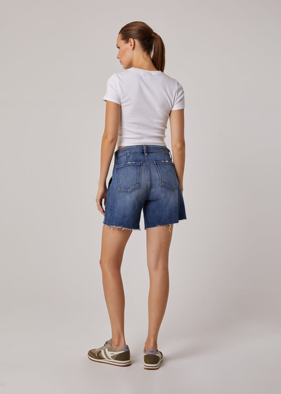 Edyson - Emil High Rise Shorts - Dark Bond Wash -