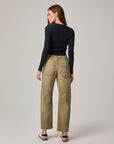 Edyson - Jack High Rise Slouchy Barrel Jeans - Light Olive Hamilton -