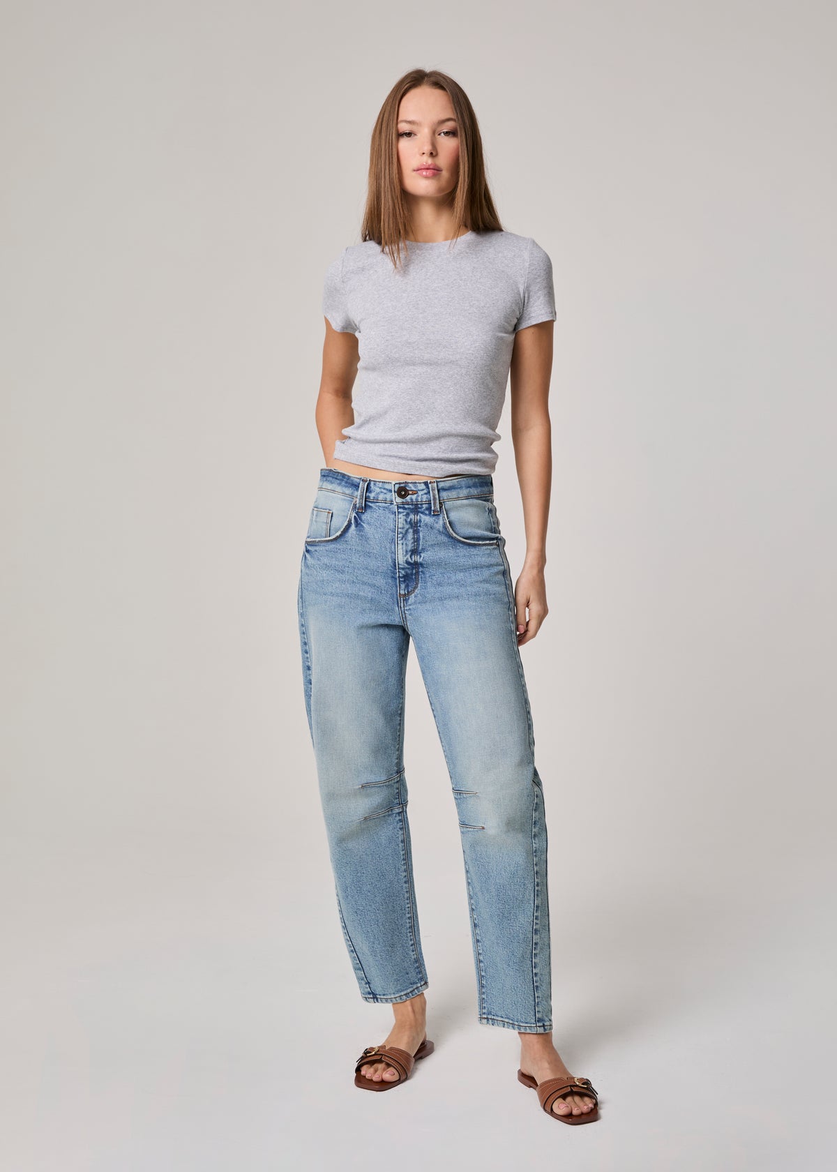 Edyson - Jack High Rise Slouchy Barrel Jeans - Medium Luton -