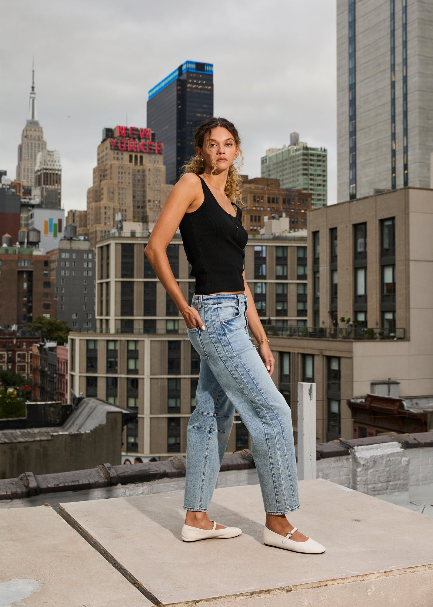 Edyson - Jack High Rise Slouchy Barrel Jeans - Medium Luton -