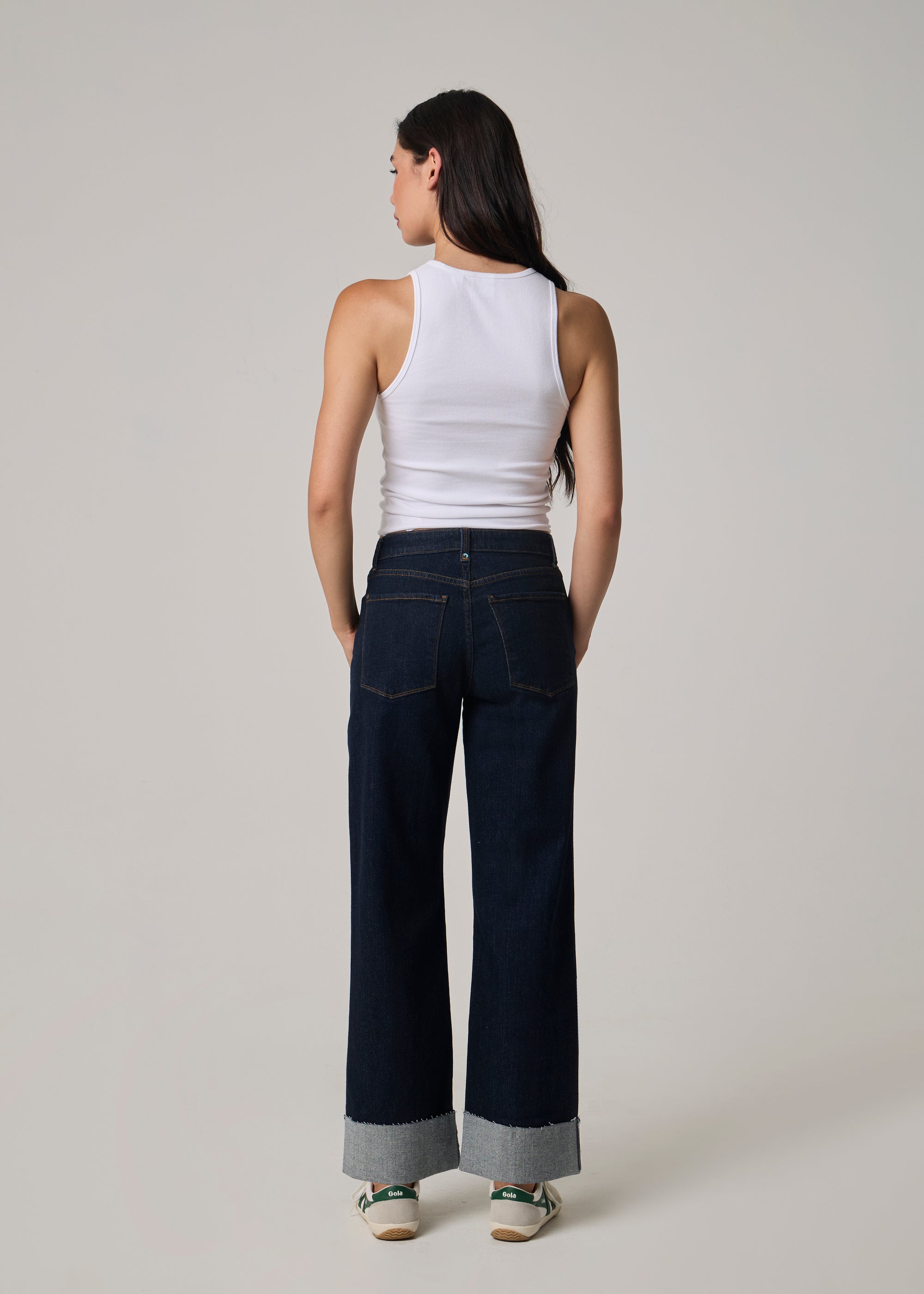 Edyson - Francis High Rise Cuffed Slouchy Wide Straight Jeans - Euro Galloway -
