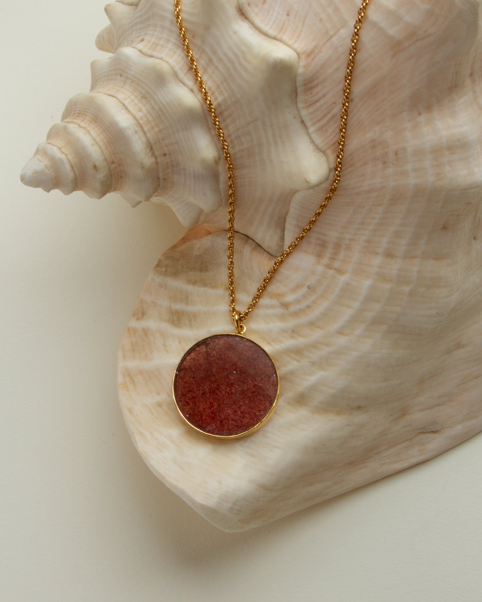 Luna Norte - Strawberry Moon Medallion Necklace -