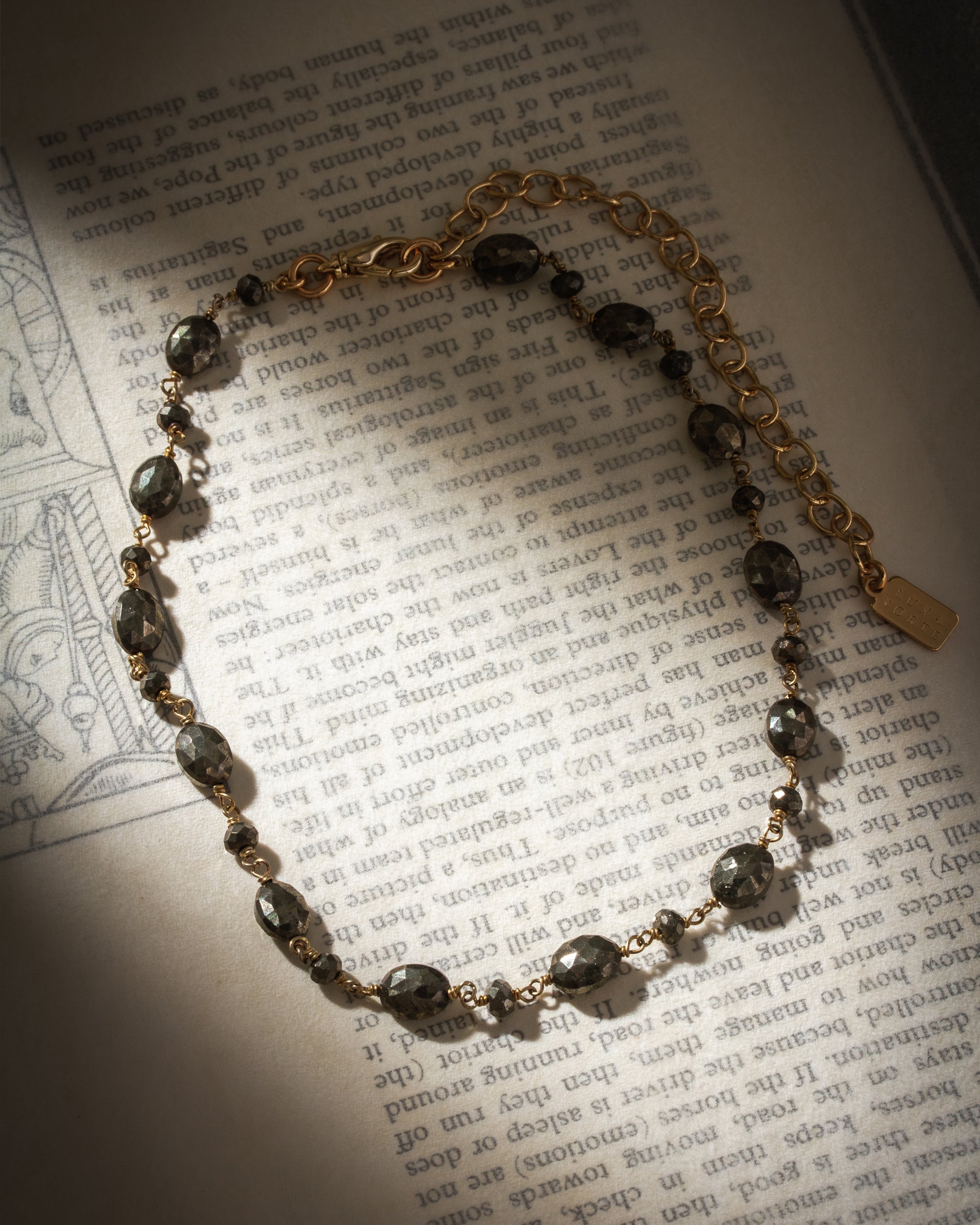 Luna Norte - Amore Baroque Pyrite Chain -