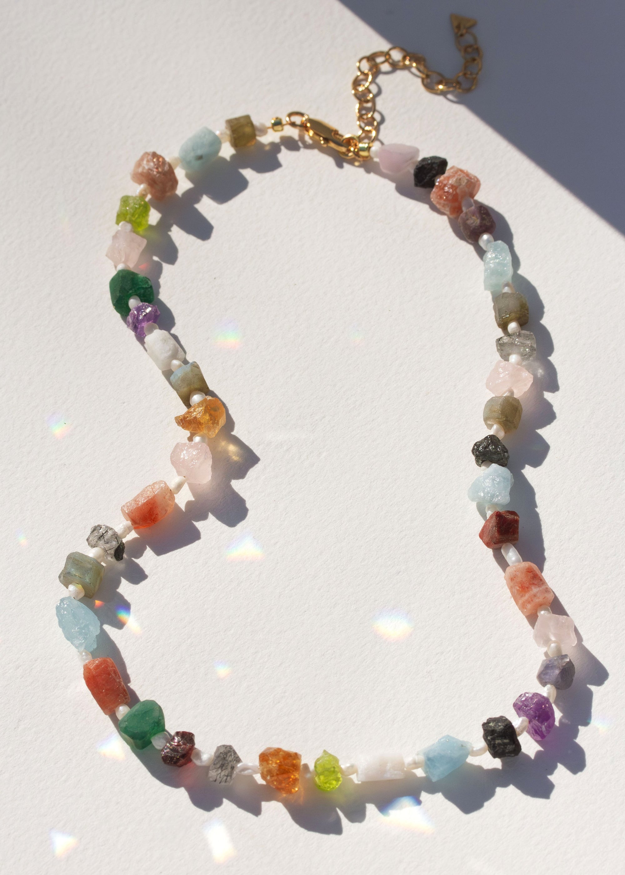 Luna Norte - Free To Be Gemstone & Pearl Necklace - Multi -