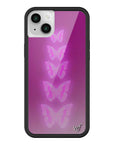 Wildflower iPhone case 14 Neon Butterfly Plum Pink Cute