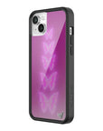 Wildflower iPhone case 14 Neon Butterfly Plum Pink Cute