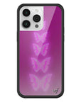 Wildflower iPhone case 14 Pro Max Neon Butterfly Plum Pink Cute