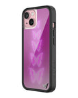 Wildflower iPhone case 15 Neon Butterfly Plum Pink Cute