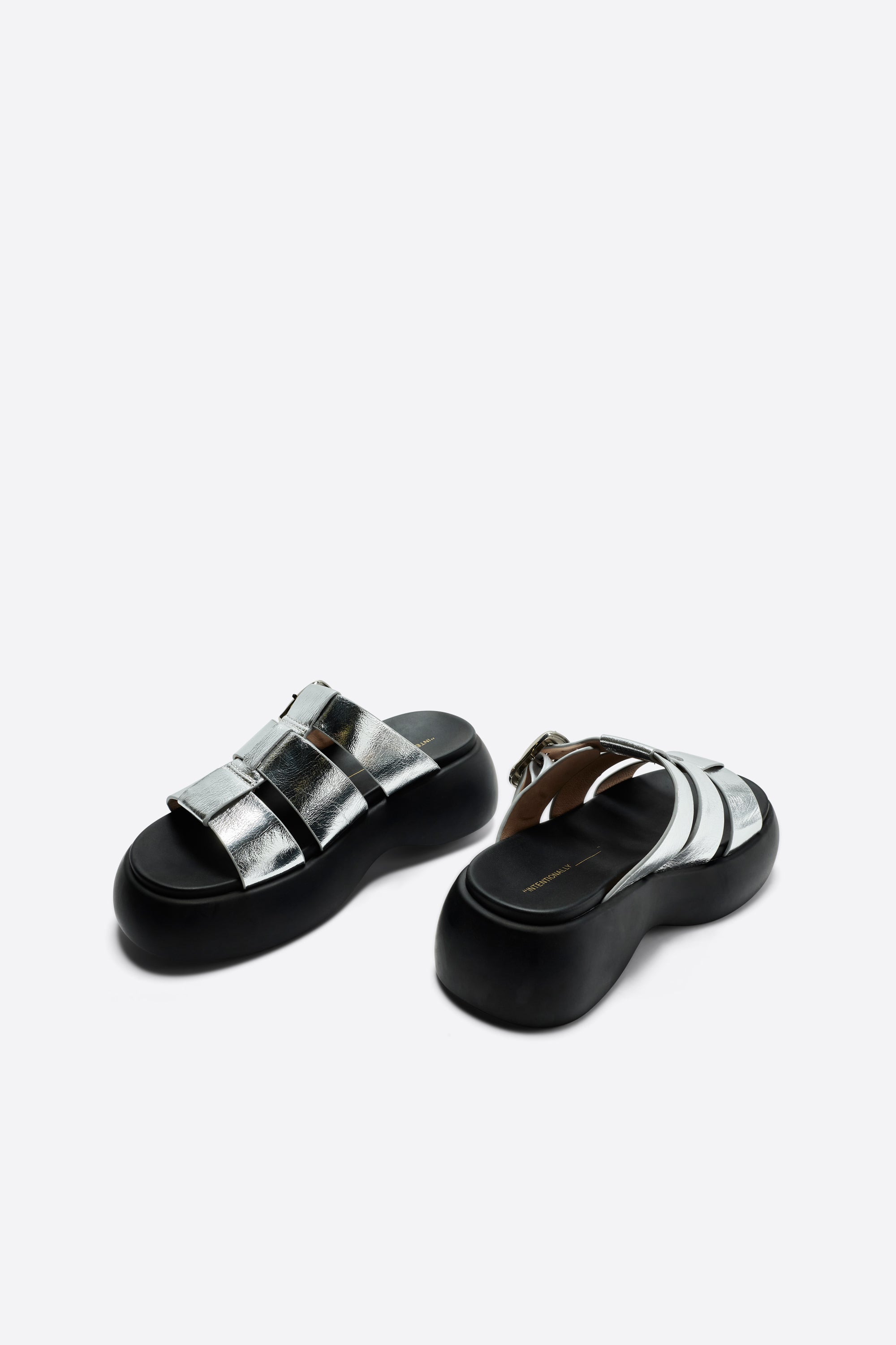 Intentionally Blank - Nell Metallic Platform Sandal -