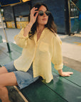 Nelle Atelier - The Chacha Petite Oversized Button Down Shirt - Butter -