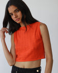 Callahan Knitwear - Nerissa Pointelle Tank - Poppy -