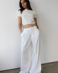 Callahan Knitwear - Nerissa Pointelle Tee - Creme -