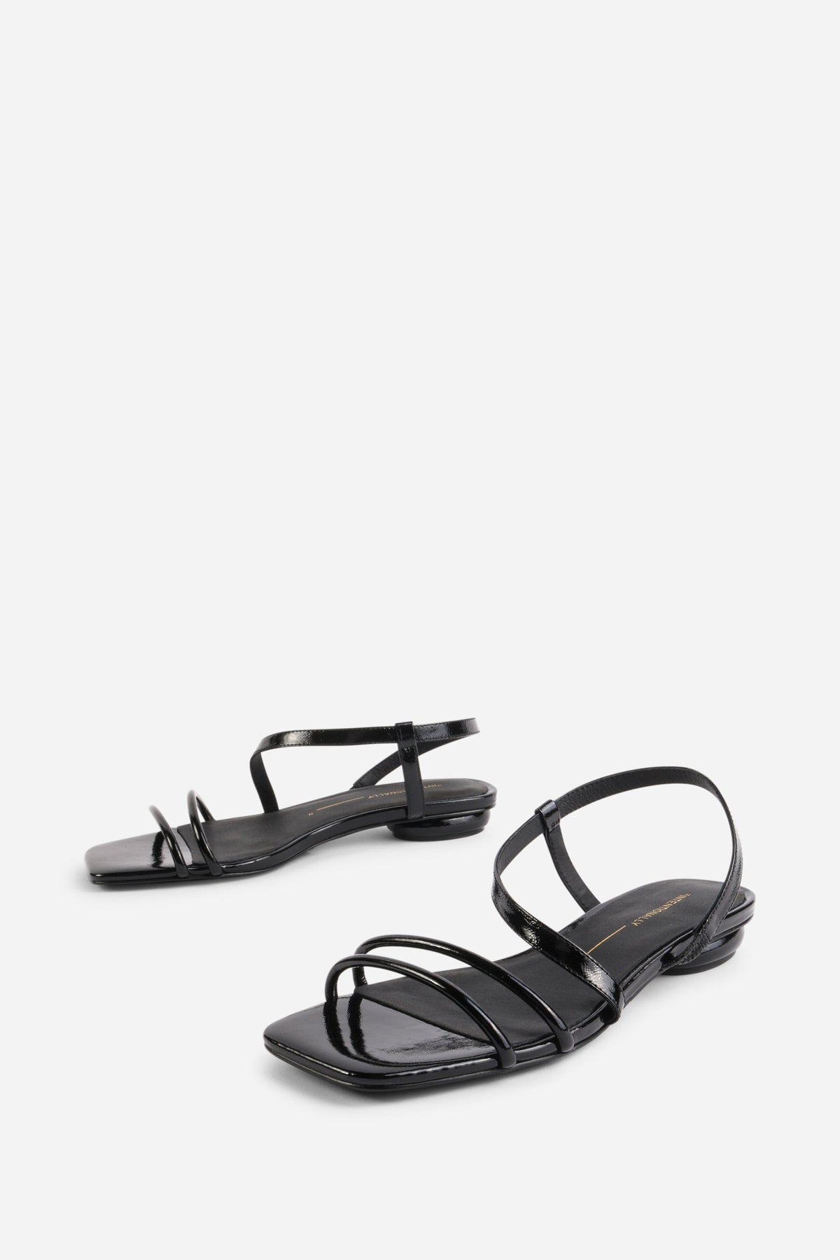 Intentionally Blank - Nonfiction Flat Sandal - BLACK PATENT