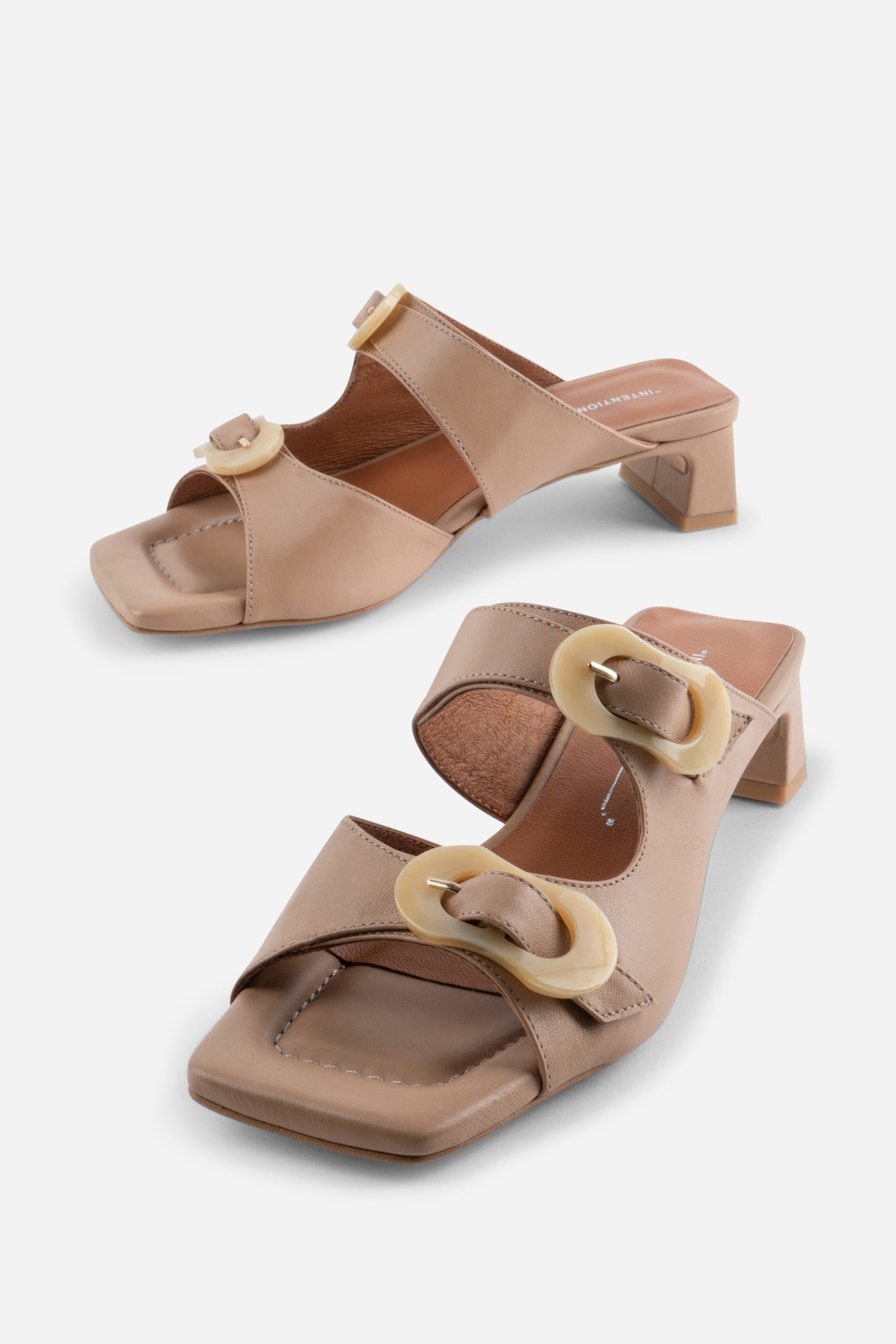 Intentionally Blank - Nora Square Toe Sandal - CLAY LEATHER