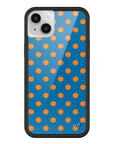 Wildflower iPhone case 13 Polka Dot | Blue and Orange Cute