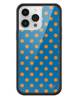 Wildflower iPhone case 14 Pro Max Polka Dot | Blue and Orange Cute