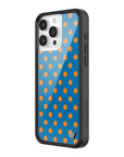 Wildflower iPhone case 15 Pro Max Polka Dot | Blue and Orange Cute