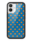 Wildflower iPhone case 16 Polka Dot | Blue and Orange Cute