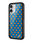 Wildflower iPhone case 17 Polka Dot | Blue and Orange Cute