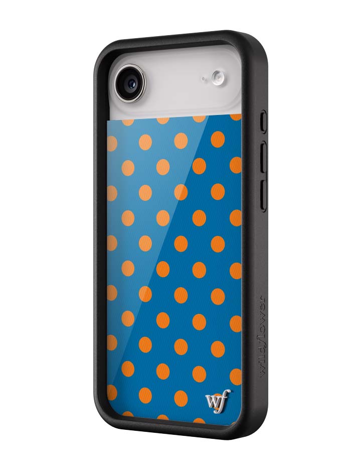 Wildflower iPhone case 17 Air Polka Dot | Blue and Orange Cute