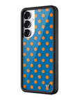 Wildflower Galaxy S25 case Plus Polka Dot Blue and Orange Cute