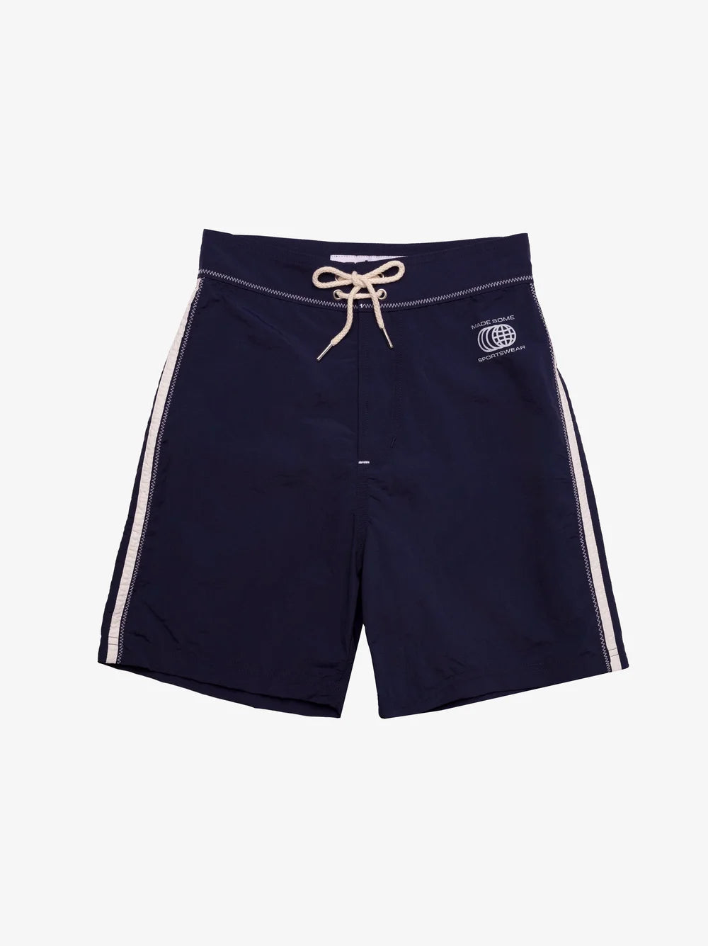 Made Some Long Shorts - Logo Navy/White
